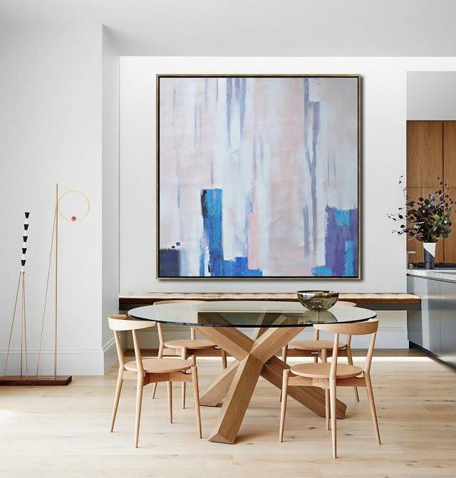 Handmade Extra Large Contemporary Painting,Oversized Contemporary Art,Oversized Custom Canvas Art,White,Pink,Violet Ash.etc